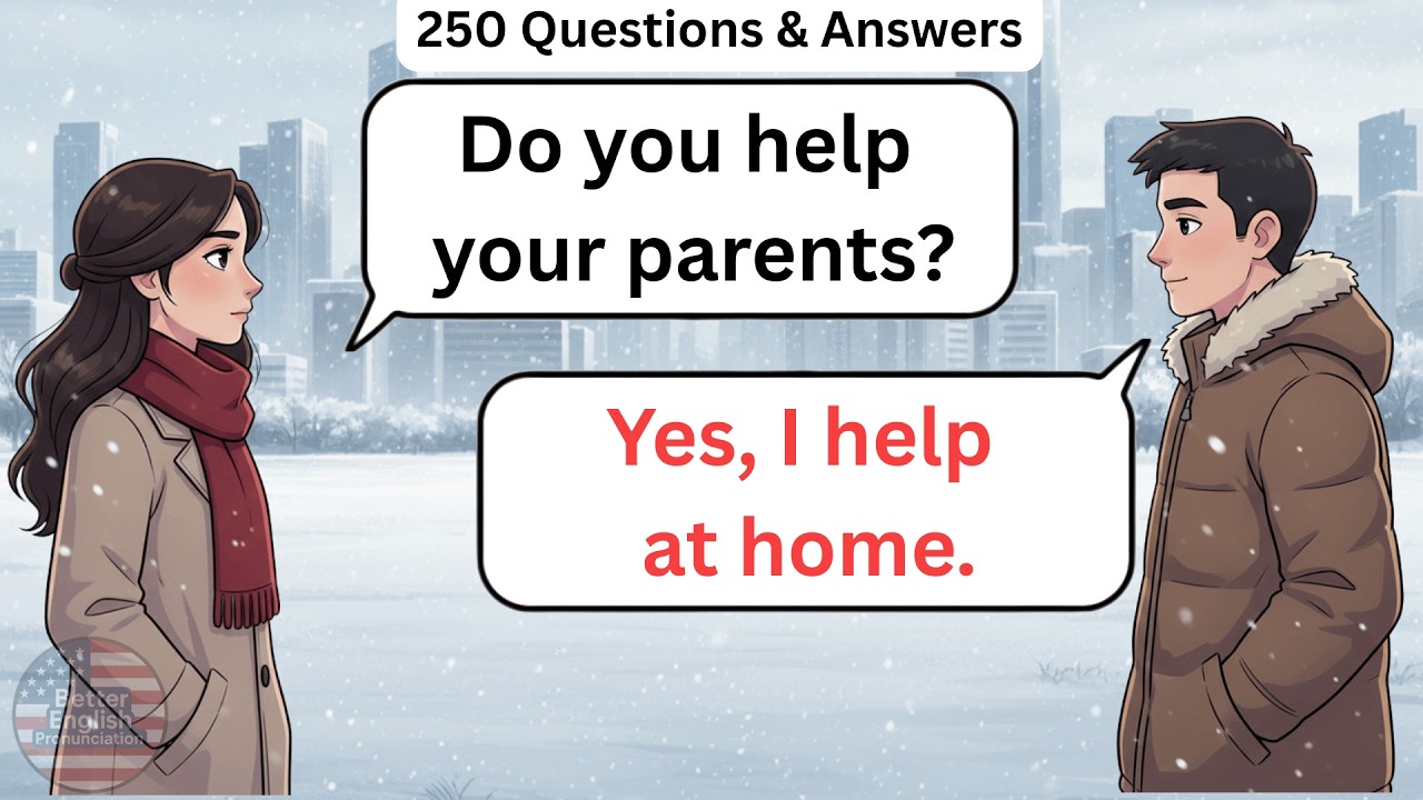 Basic English Speaking Practice | 250 Questions & Answers | Slow English Conversations for Beginners