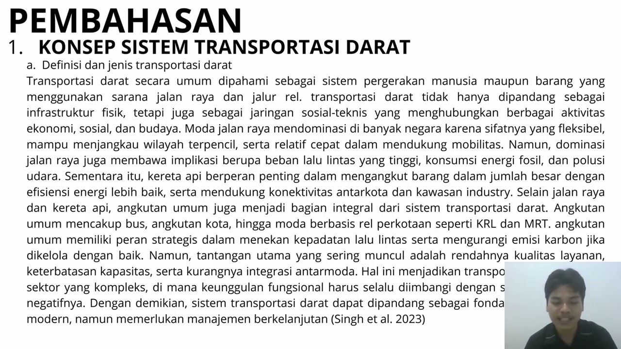 SISTEM TRANSPORTASI DARAT DAN PERMASALAHANNYA