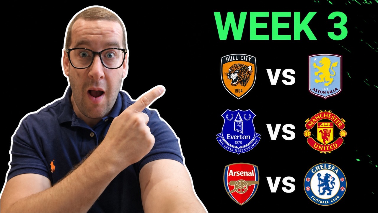 Premier League Predictions Week 3 + 10/3 Accumulator!