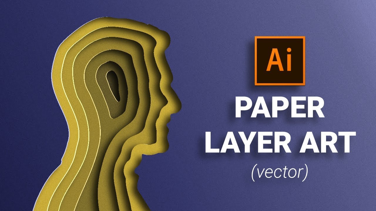 Paper Cut Out Layer Art Illustration in Illustrator Tutorial