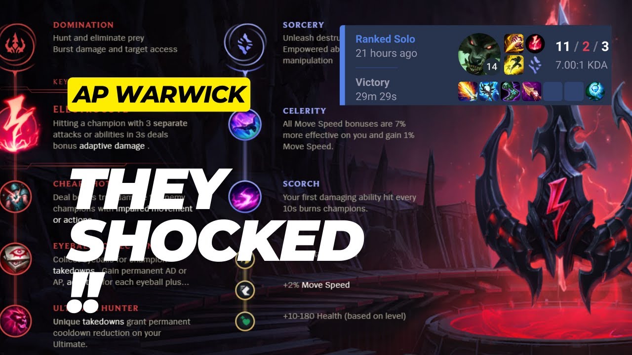 One-Shot AP Warwick Build 2024: Insane Damage & Sustain!