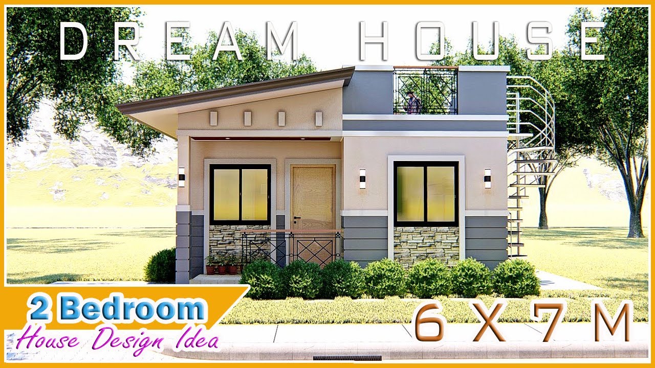 SMALL HOUSE DESIGN | 6 by 7 Meters | 42 sqm with 2 Bedroom and Roofdeck