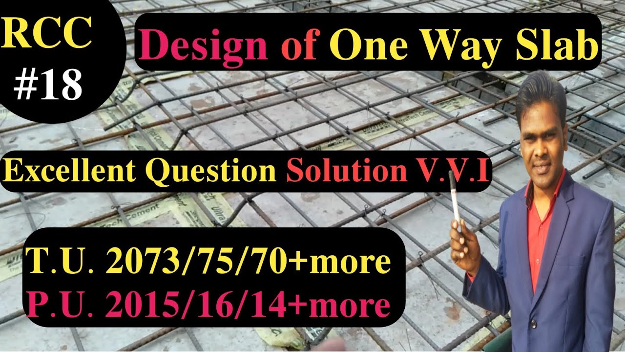 Lec-18 Design of One Way Slab | Excellent Question | Part-3 | RCC IN Nepali by Harishwar  Pandit