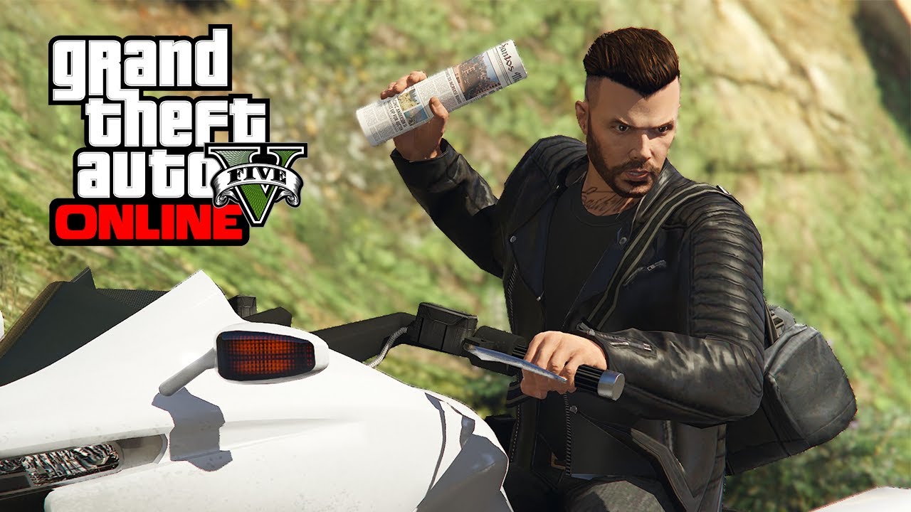 TRABALHANDO DE ENTREGADOR DE JORNAL NO GTA V ONLINE
