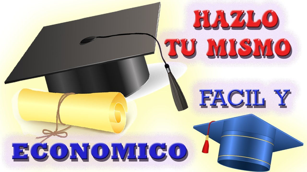 🎓Como hacer un birrete o GORRITO de graduación de CARTULINA fácilmente???#manualidades