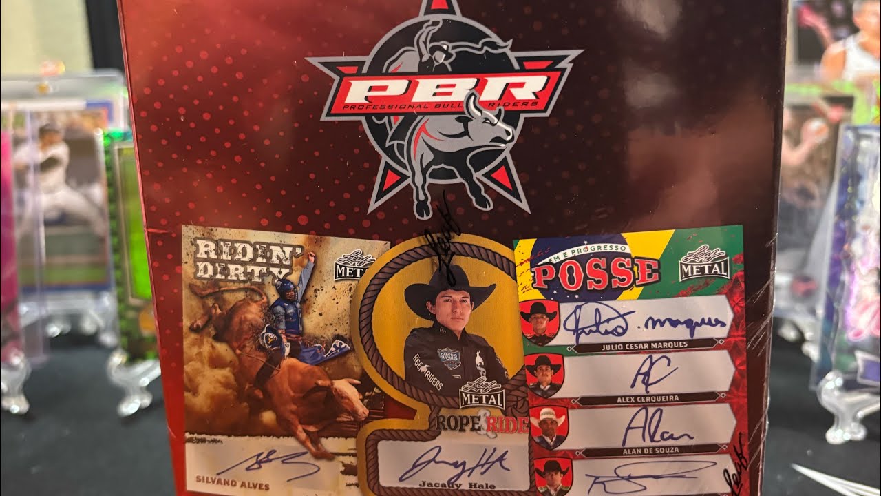Random Ebay Finds!!! Leaf Metal PBR Hobby Box!! Rodeo time!! 5 autos!!🤯🔥1st printing plate!!