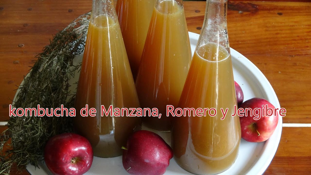 Kombucha de Manzana, Jengibre y Romero: 