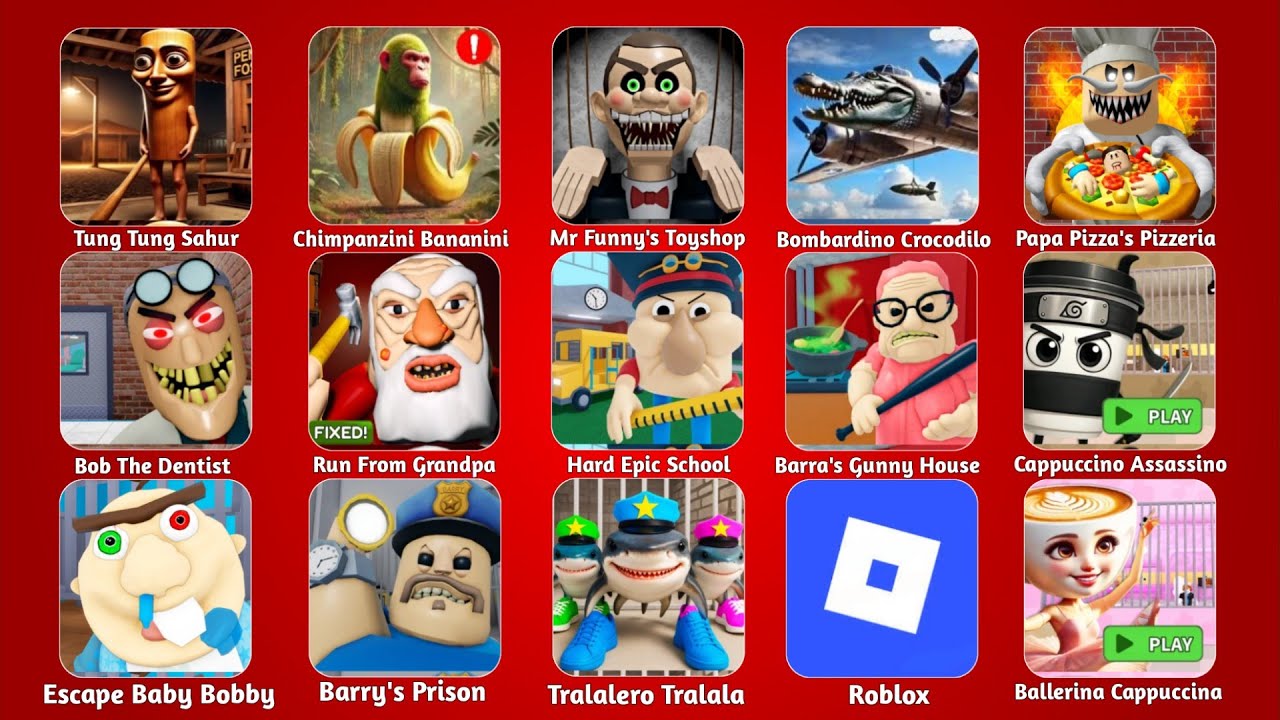 ROBLOX: Escape Papa Pizza's Pizzeria! (SCARY OBBY).BARRY'S PRISON RUN (OBBY).GREAT SCHOOL BREAKOUT!