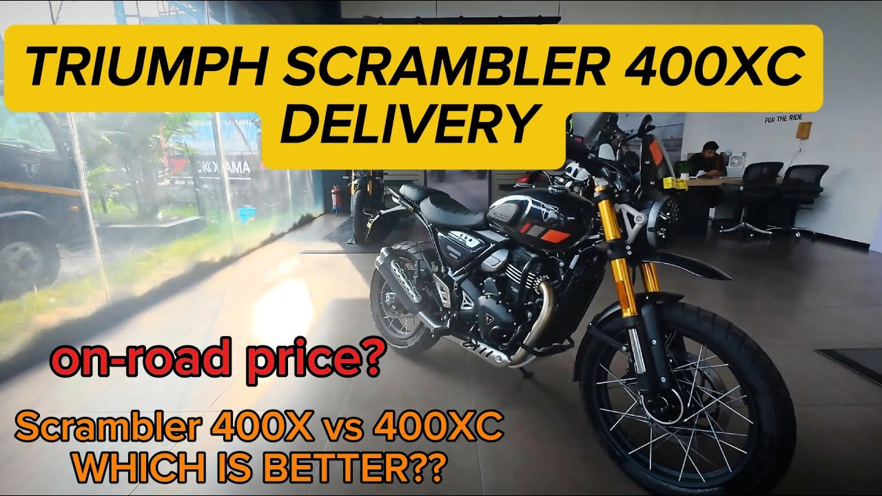 TRIUMPH SCRAMBLER 400XC DELIVERY | SCRAMBLER 400X vs 400XC COMPARISON | ON-ROAD PRICE?