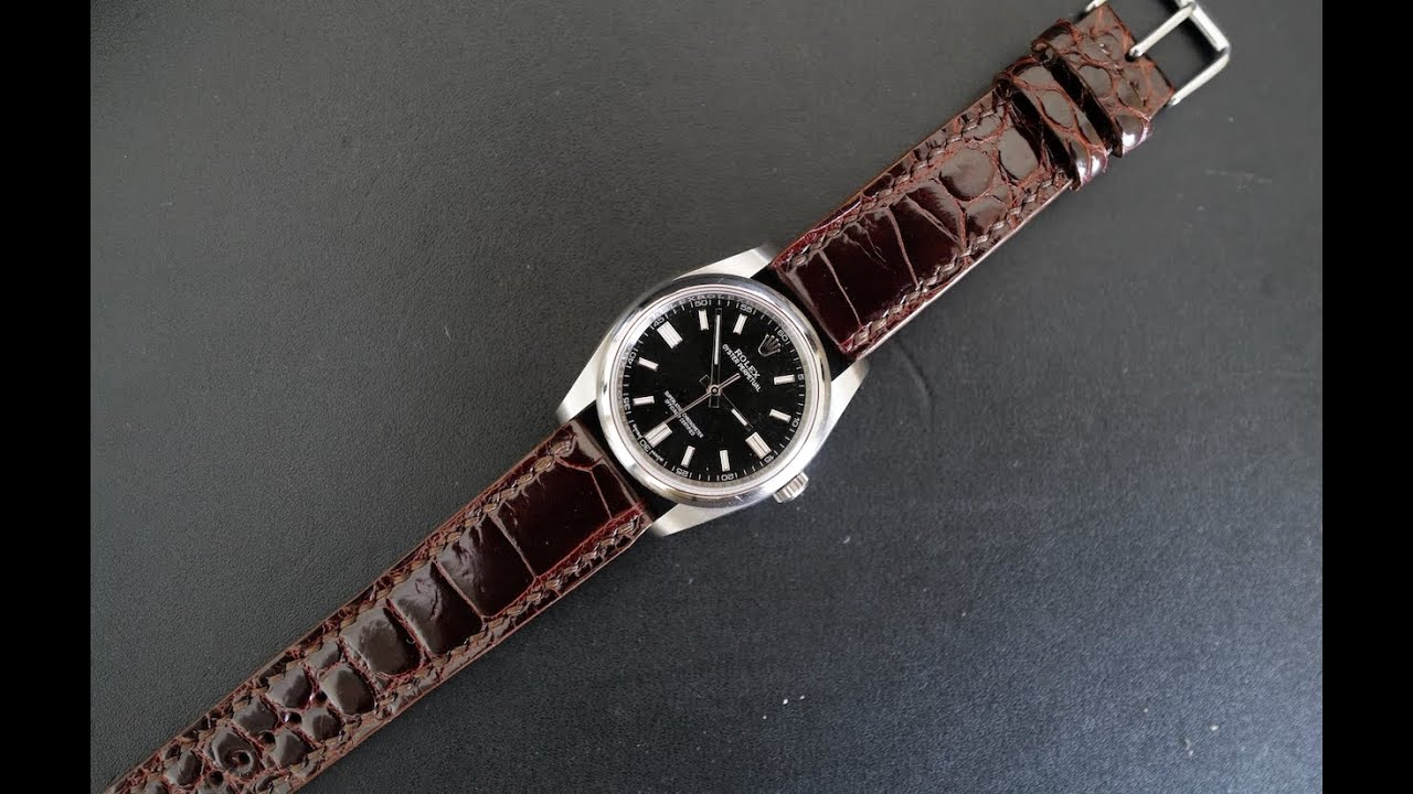 Rolex Oyster Perpetual 36mm on Brown Alligator Strap  | Michael Knapp Leather