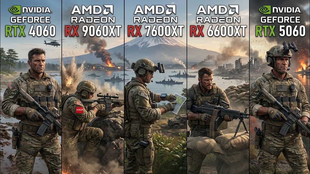 RTX 4060 VS RX 9060XT VS RX 7600XT VS RX 6600XT VS RTX 5060 VS RX 6800XT VS RTX 3070Tİ GAMİNG TEST 