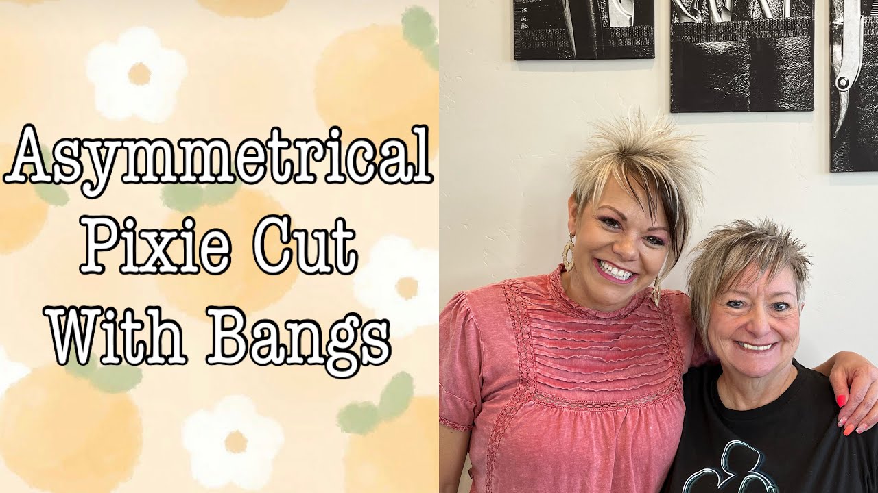 Edgy Asymmetrical Pixie Cut and Bangs | Hair Makeover for Women Over 60