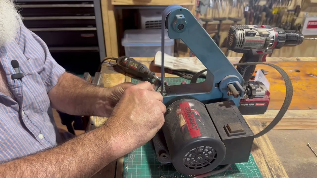 Old Doug’s work shop , renewing a shaft on a socket chisel 