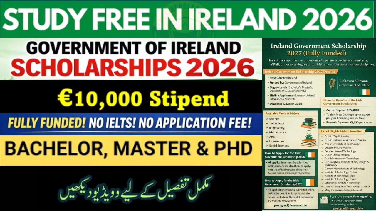 Fully Funded Scholarship for Pakistani Students || Fully funded scholarship in europe