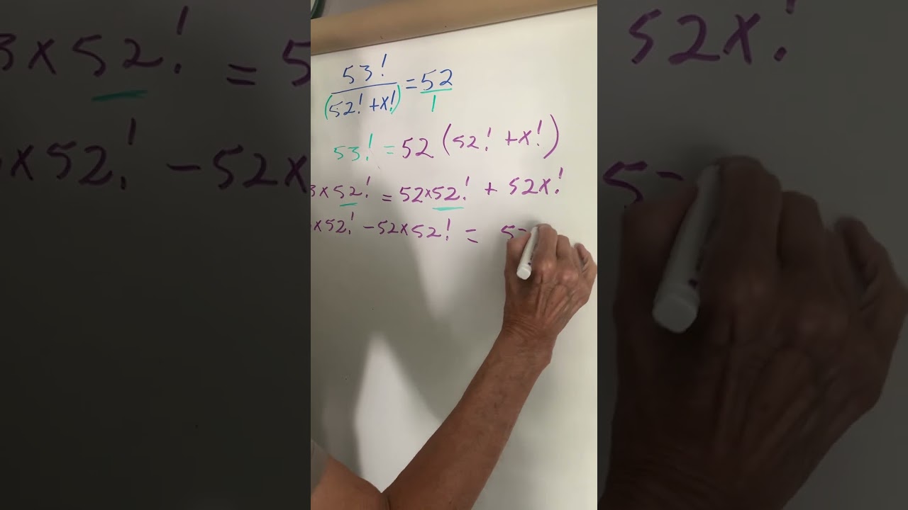 Solve a factorial eq’n