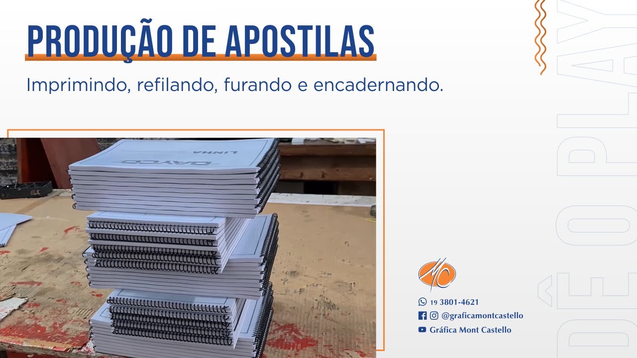 PRODU&Ccedil;&Atilde;O DE APOSTILAS | Do in&iacute;cio at&eacute; a finaliza&ccedil;&atilde;o