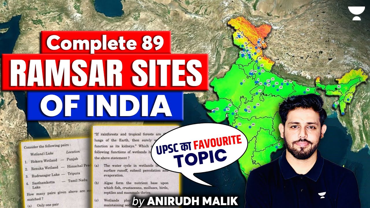 All 89 Ramsar Sites in India: What&rsquo;s New in 2025? | UPSC 2025 | By Anirudh Malik