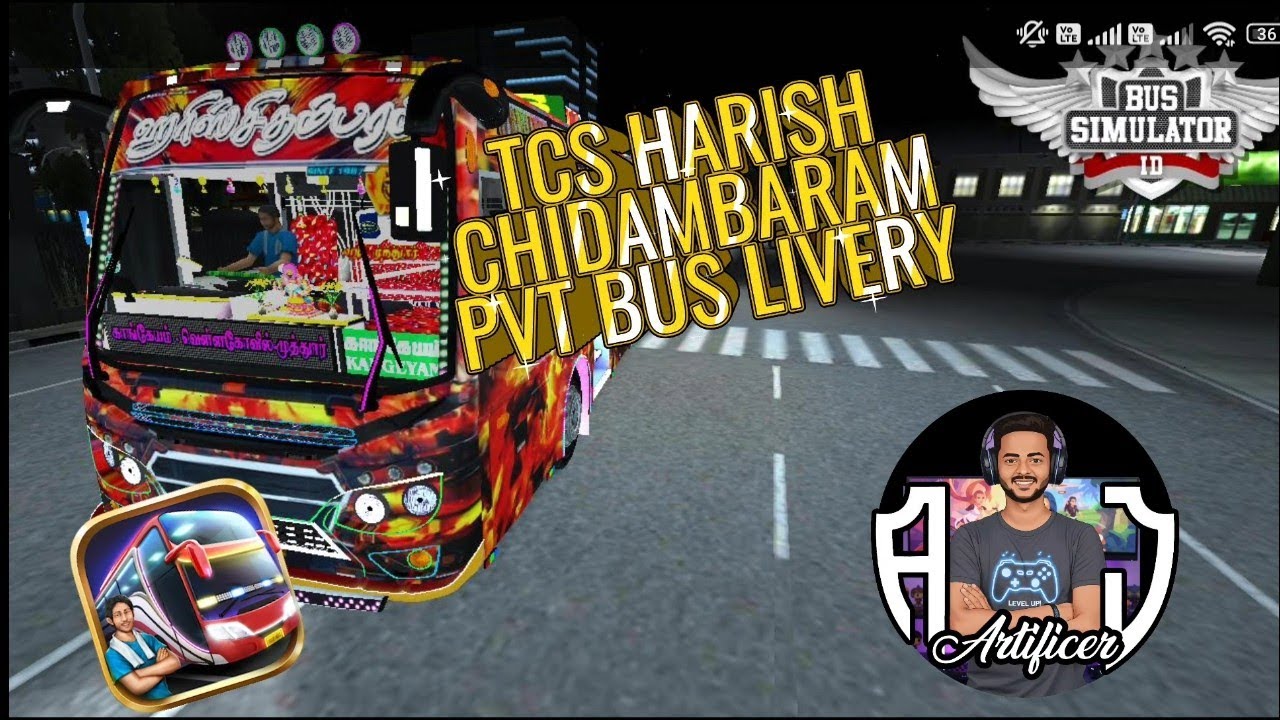 NEW BUS MOD_TCS HARISH CHIDAMBARAM PVT BUS LIVERY BY AJ ARTIFICER 
