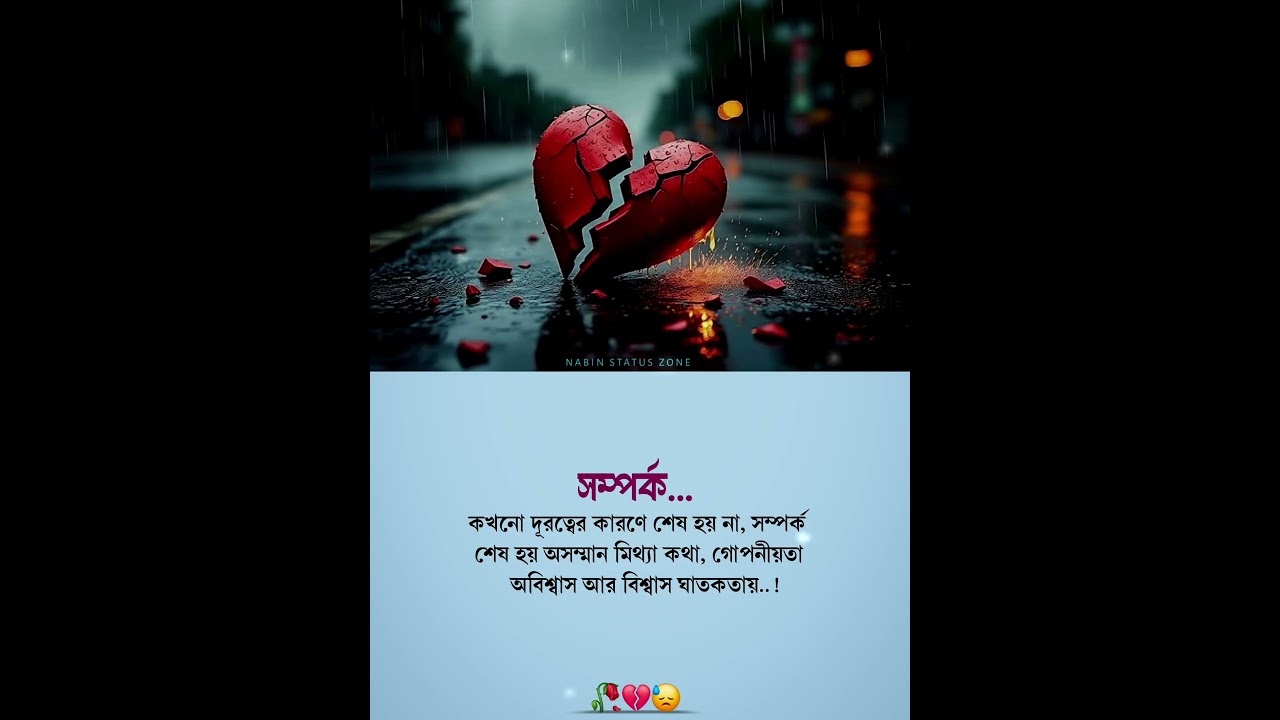 Bangla Sad Whatsapp Status || Emotional Status Video || heart touching status