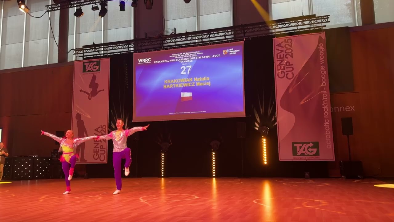 Maciej Bartkiewicz Natalia Krakowiak Geneve 2025 FW 1 place World Cup Final  Foot technique