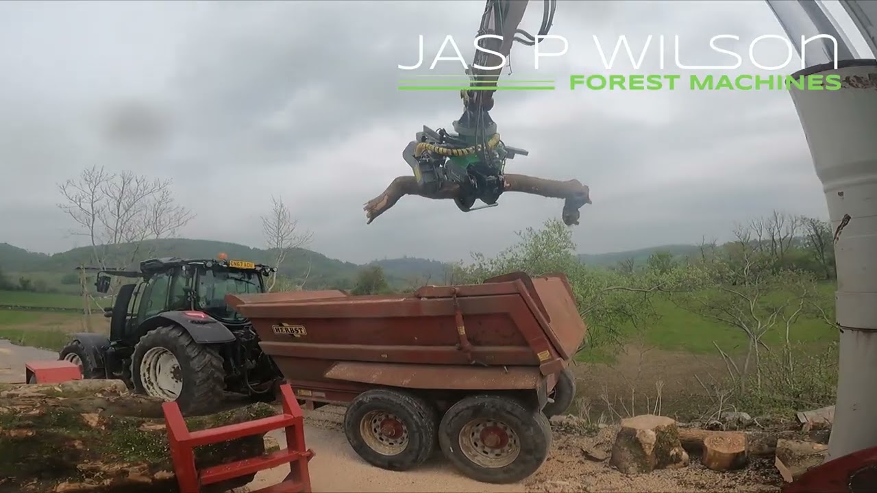 The Firewood Ringer, a SafeCut Machinery product from Jas P Wilson - Excavator Adjustable Saw / Grab