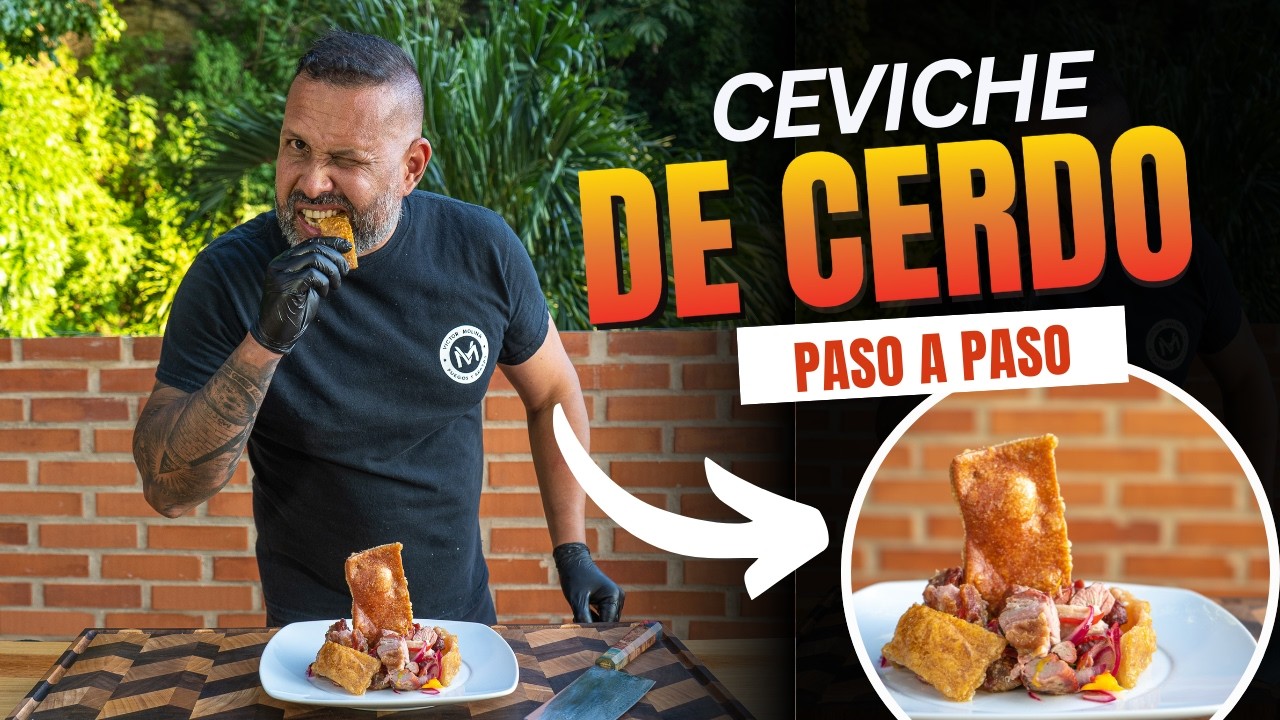Ceviche de chicharrón carnudo con topping crijiente [CHICHARRON] paso a paso