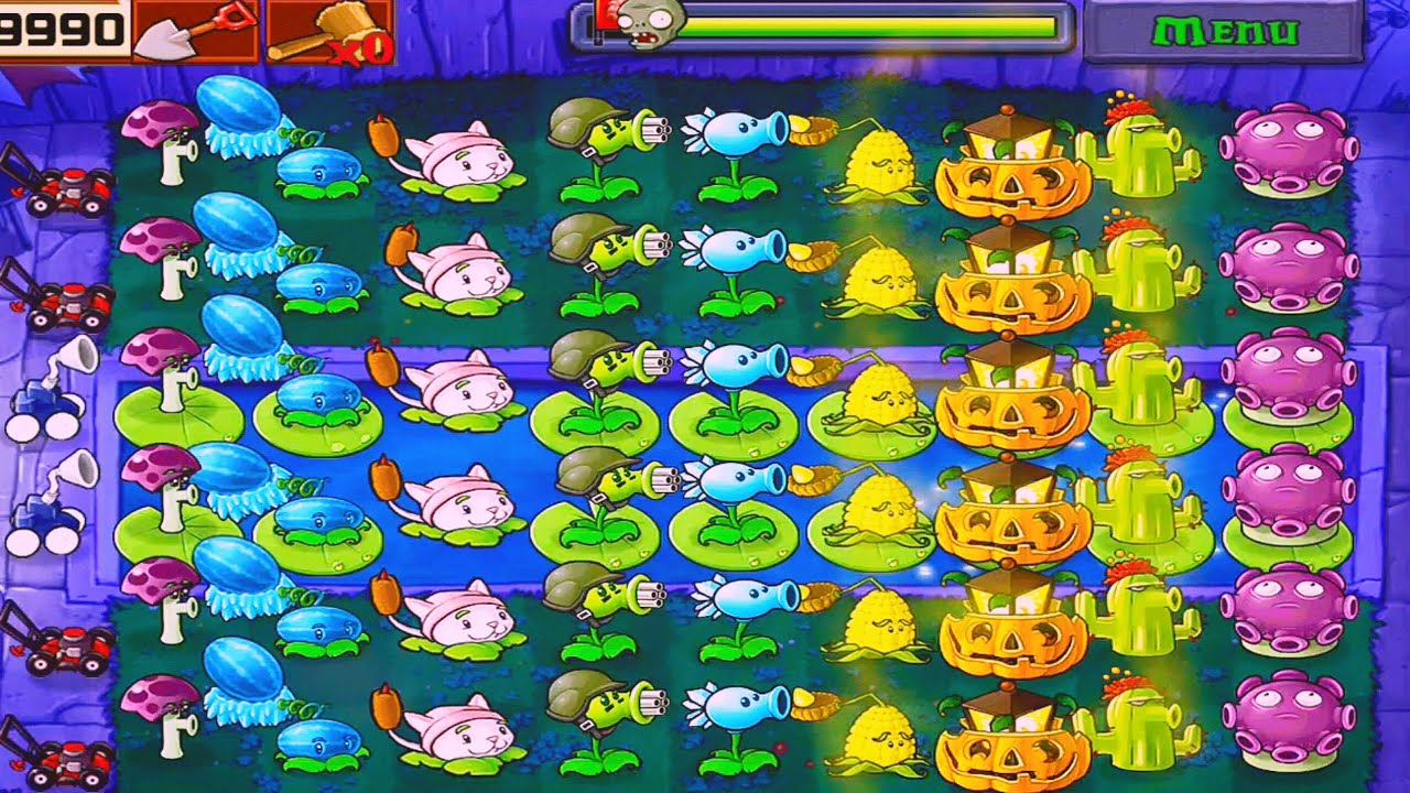 Plants Vs Zombies | Survival Fog | Plants Vs All Zombies Gameplay Full HD 1080p 60fps
