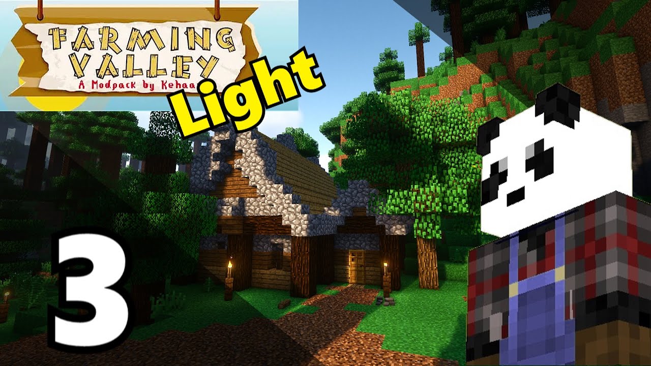 Farming Valley Light Mod Pack Lets Play Ep 3 Building Our House
