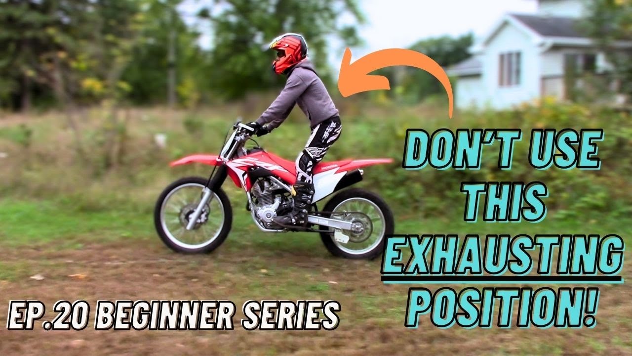 How To Comfortably Stand While Riding A Dirt Bike On Trails [Ep20]