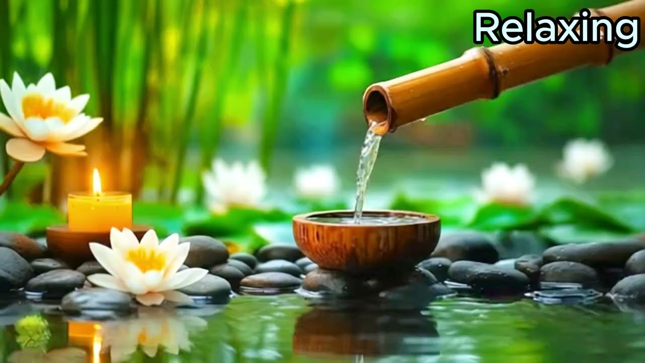 Bamboo Fountain Relaxing Music | Sleep, Meditation, Yoga, Deep Healing & Stress Relief 🧘