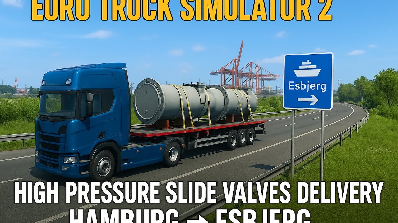 EURO TRUCK SIMULATOR 2 | High pressure slide valves delivery from Hamburg to Esbjerg