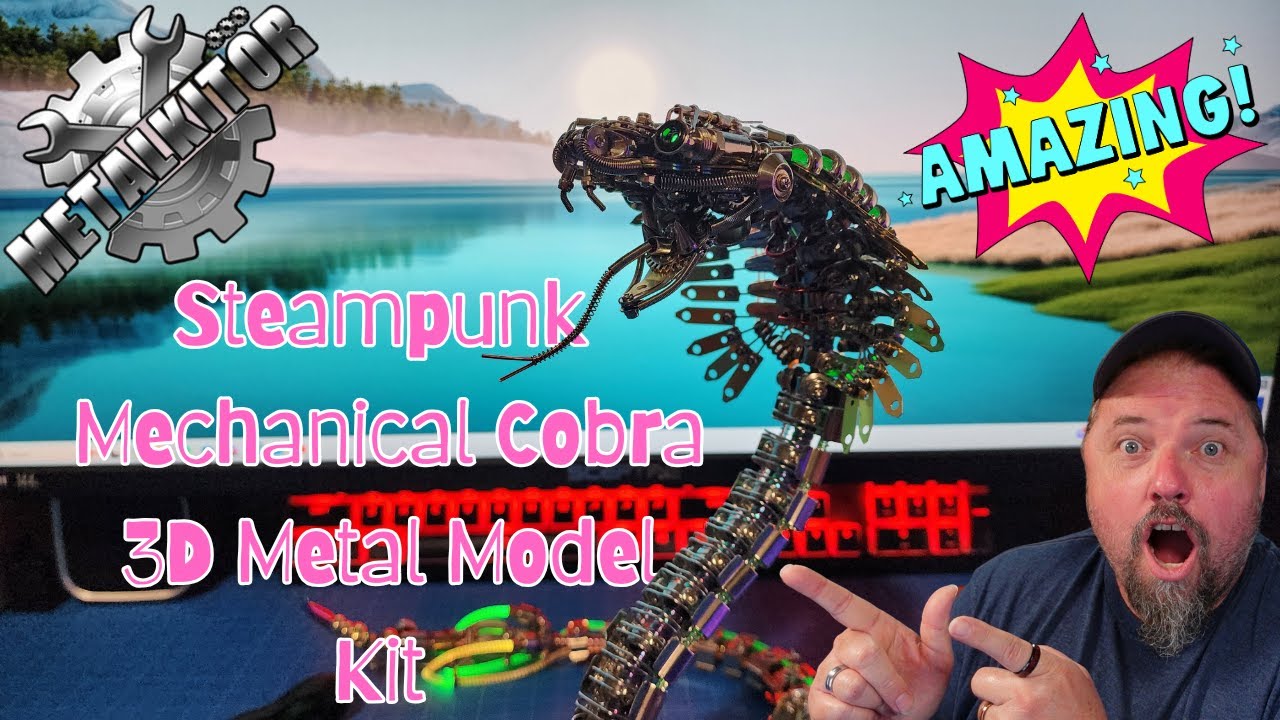 METALKITOR Steampunk Mechanical Cobra 3D Metal Model