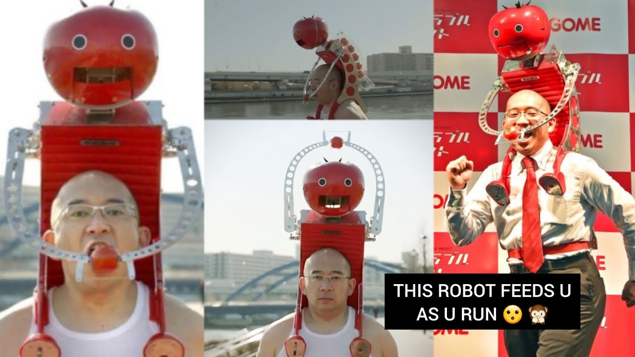 Do your exercise as this tomatan robot feeds u tomatoes to stay hydrated