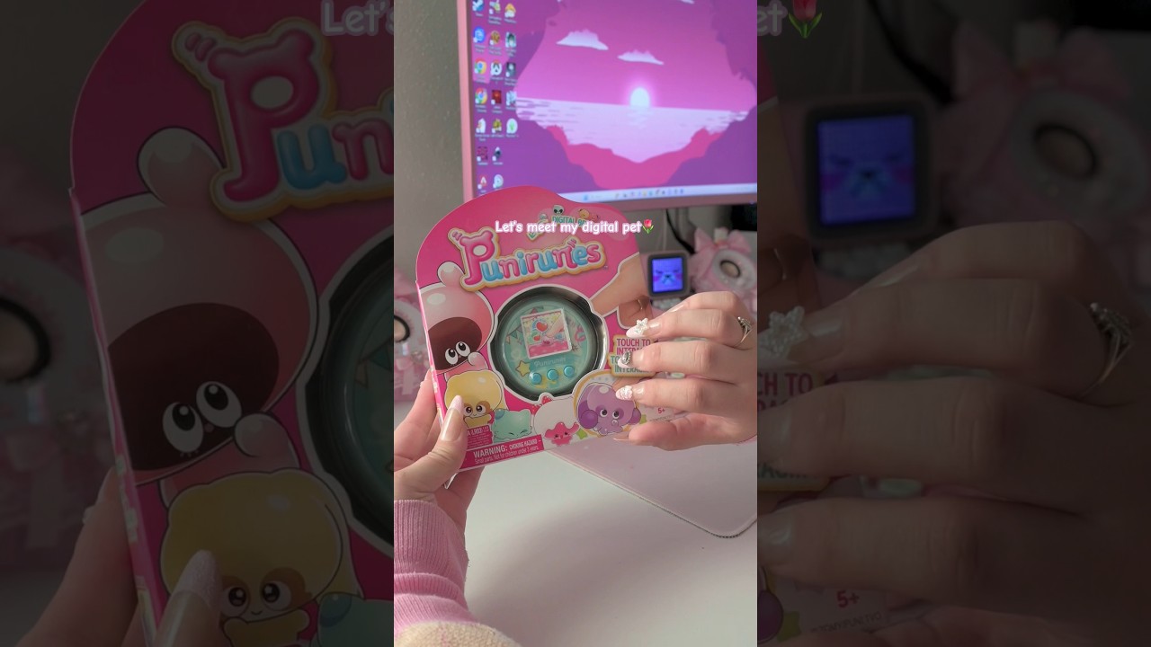 Let&rsquo;s unbox my new digital friend 🩵 from @Punirunes 🔗 in b!0 #punirunes #kawaii #unboxing #toy