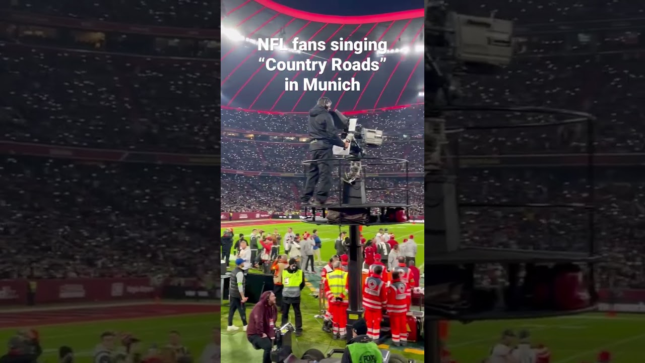 NFL Munich fans singing &ldquo;Country Roads&rdquo;