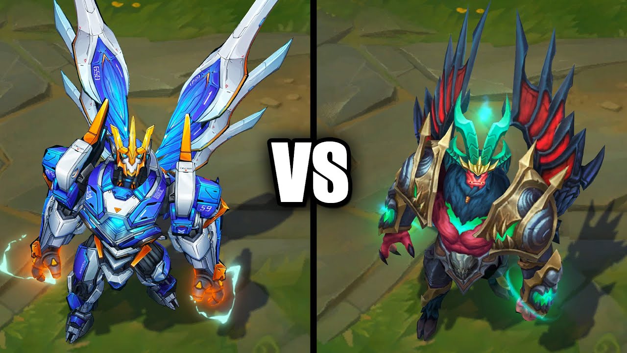 Aegis Frame Galio vs Gatekeeper Galio Legendary Skins Comparison (League of Legends)