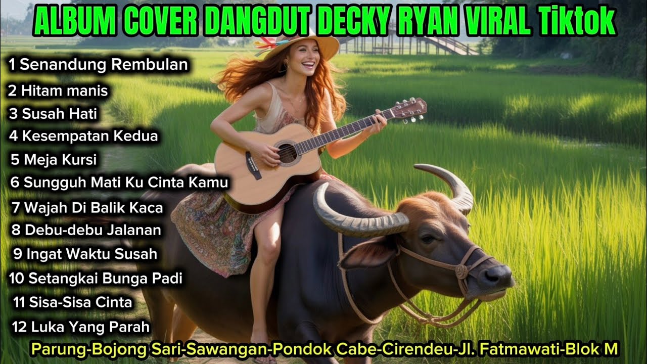 Album cover dangdut Decky Ryan Viral tiktok, Senandung Rembulan, Debu-debu Jalanan,View Kota Jakarta
