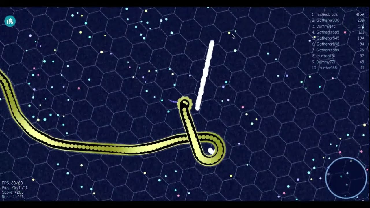 14 seconds to become first in gulper.io (World Record)