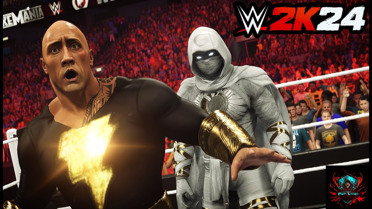 WWE 2K24 - Moon Knight vs Black Adam | IronMan Match At WrestleMania!