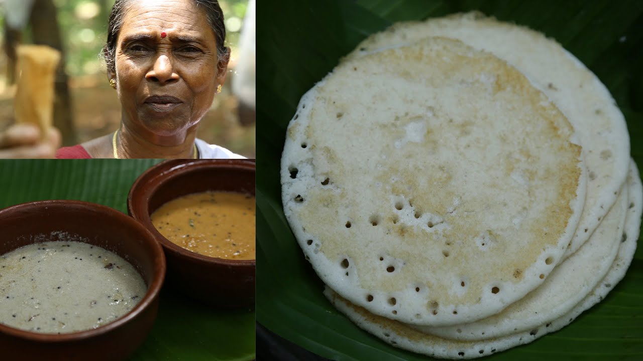ദോശയും രണ്ട് ചമ്മന്തി കറിയും | Red & White Coconut Chutney | Kerala Style Dosa