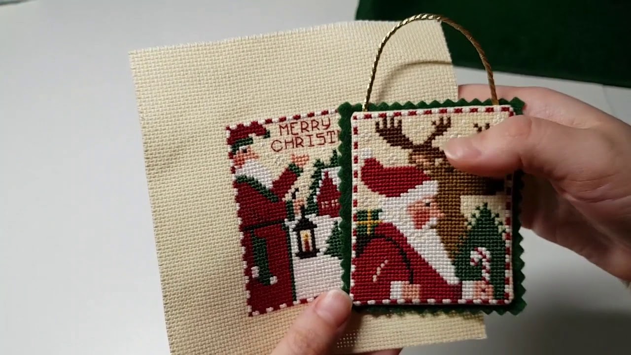 Tutorial adornos de navidad en punto de cruz