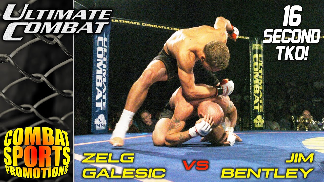 16 SECOND TKO!!! Zelg Galesic Vs Jim Bentley - FULL FIGHT - Ultimate Combat 11