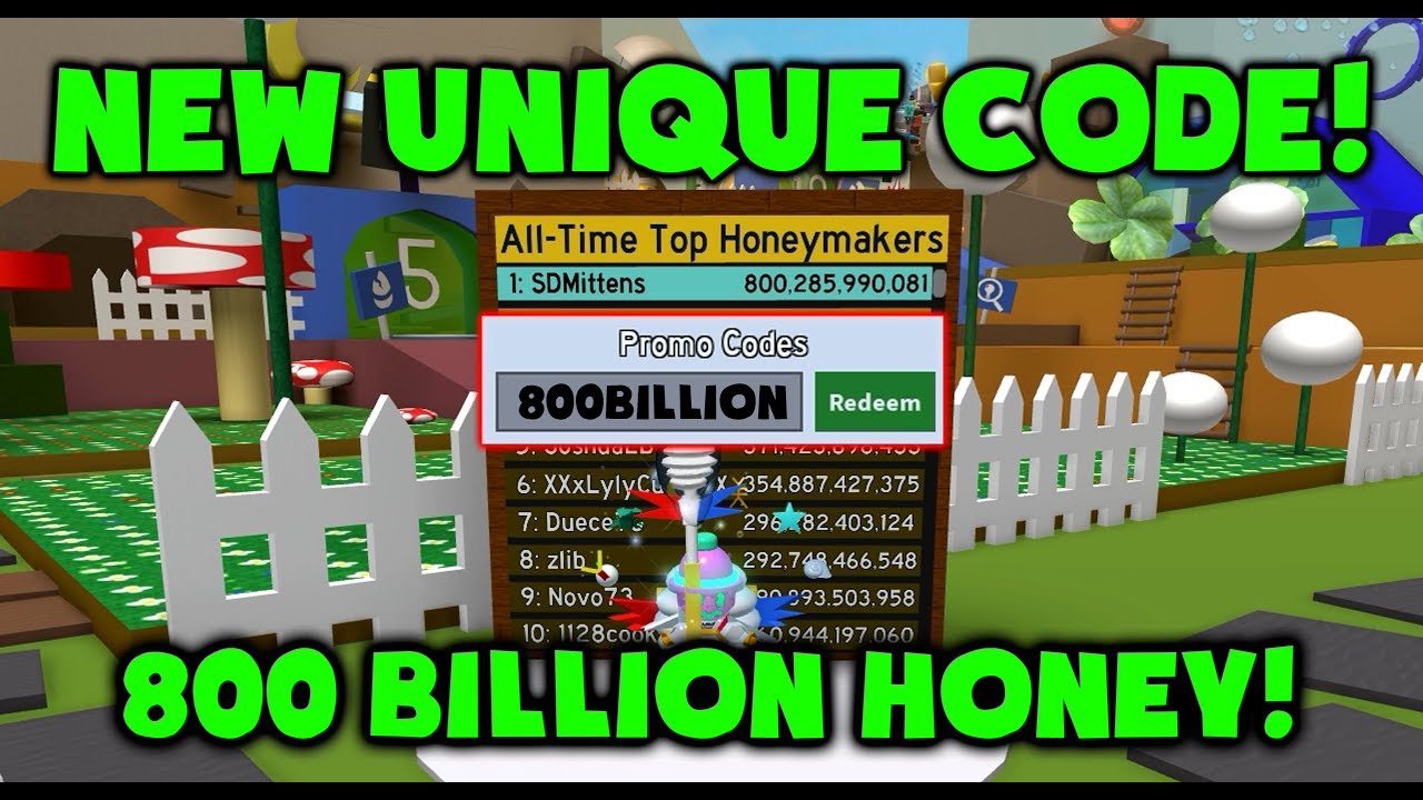NEW OP CODE! 800 BILLION HONEY! - Roblox Bee Swarm Simulator