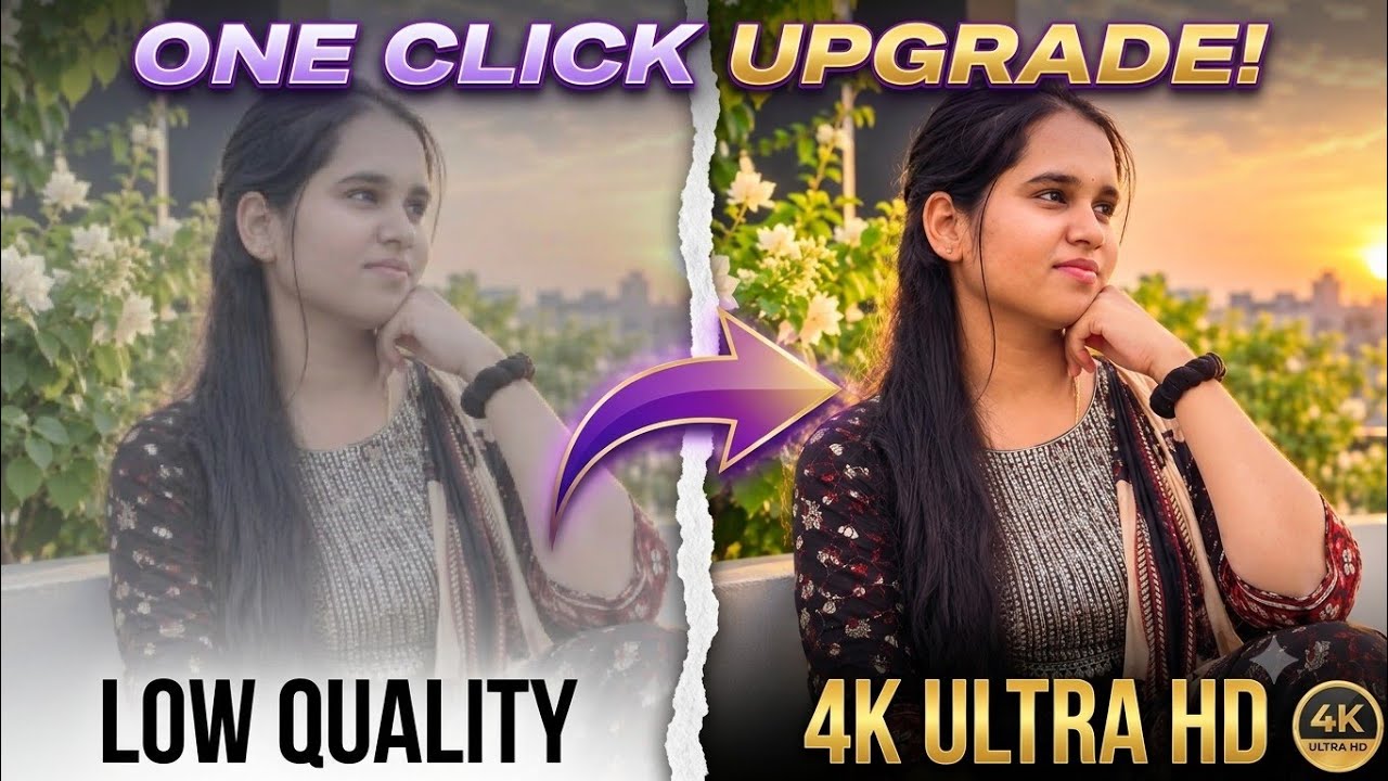 Convert Low Quality Images To ULTRA 4K HD ! 🔥 #techtips #inhanceimage #hdconverter #aiphotoediting