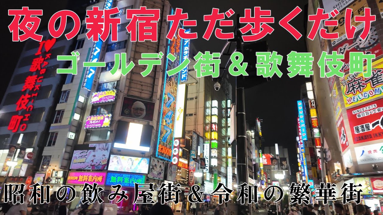 【昭和＆令和】新宿ゴールデン街と歌舞伎町をただ歩くだけ