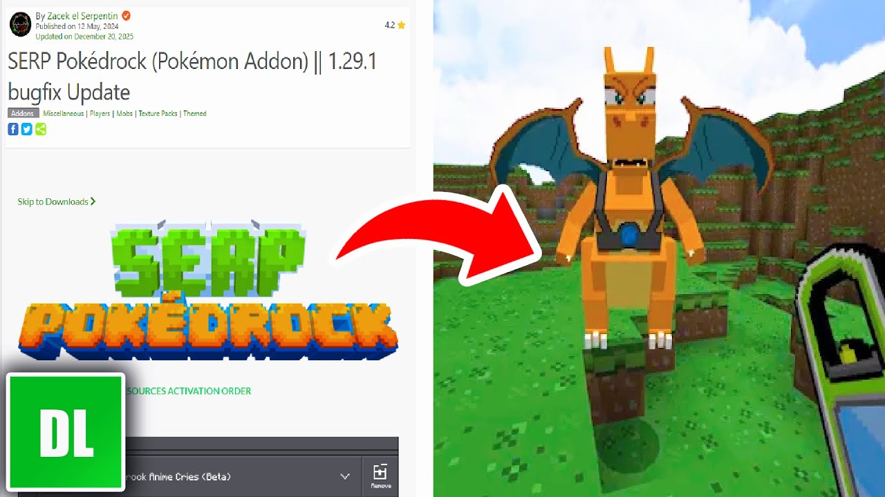 Как скачать аддон Serp Pokedrock для Minecraft Bedrock! - Учебное пособие