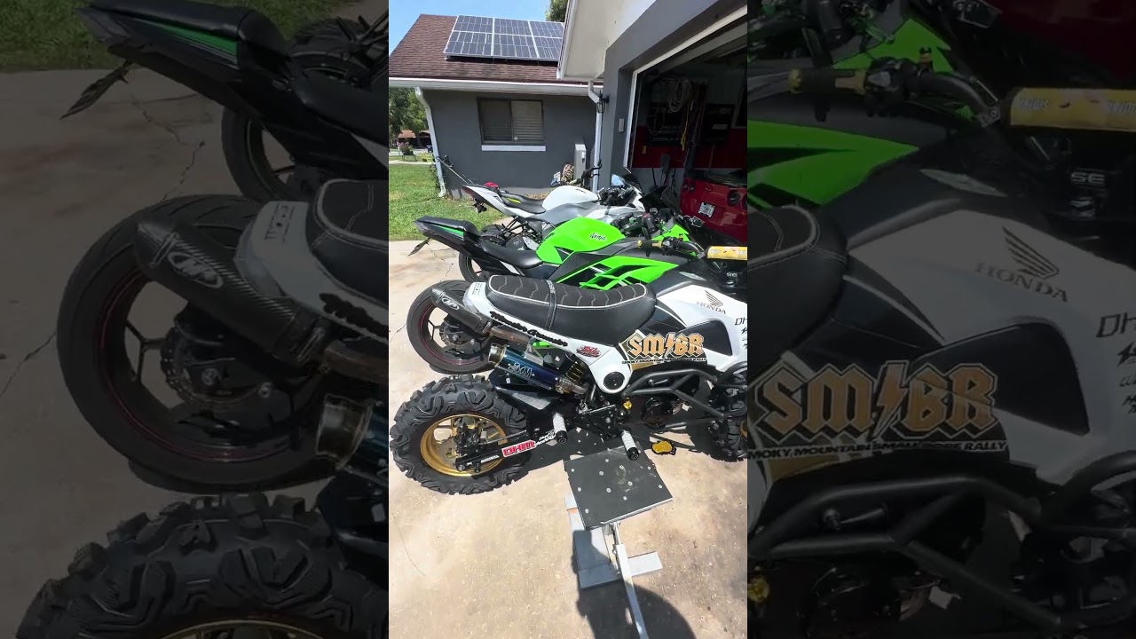 Big tire Honda grom found this at dhm shop and had to take a video !!