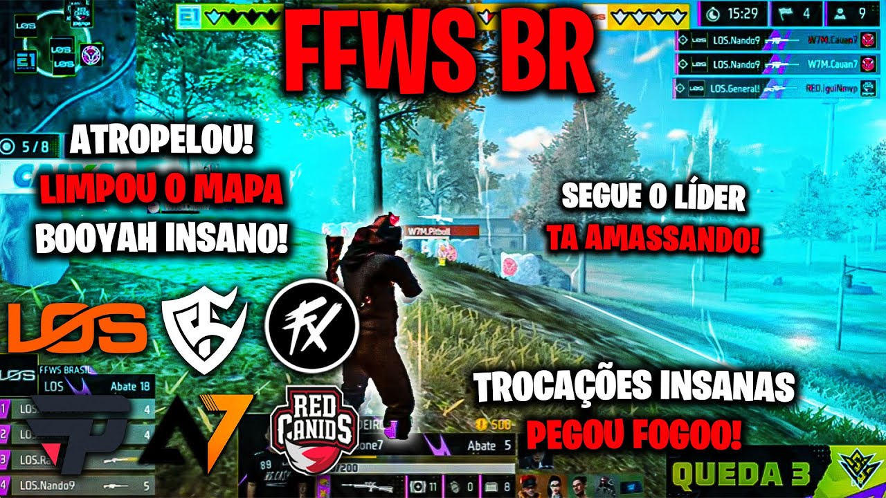 ATROPELOOU! LOS SOLID FLUXO PAIN RED VASCO! LIMPARAM O MAPA BOOYAH INSANO NA FFWS BR - CLIPS FF