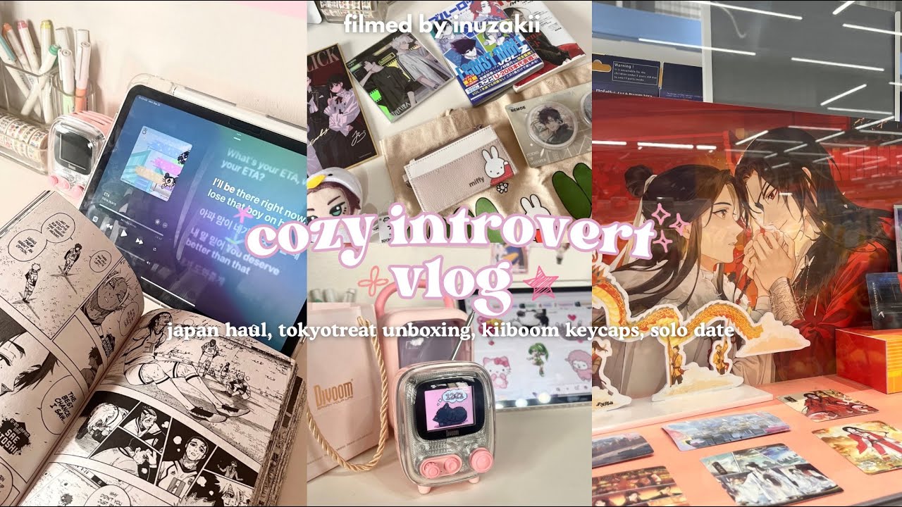 cozy introvert vlog 🍰ִ⋆.𐙚 ̊ - japan haul, quick solo date, cozy days, watching anime, reading manga