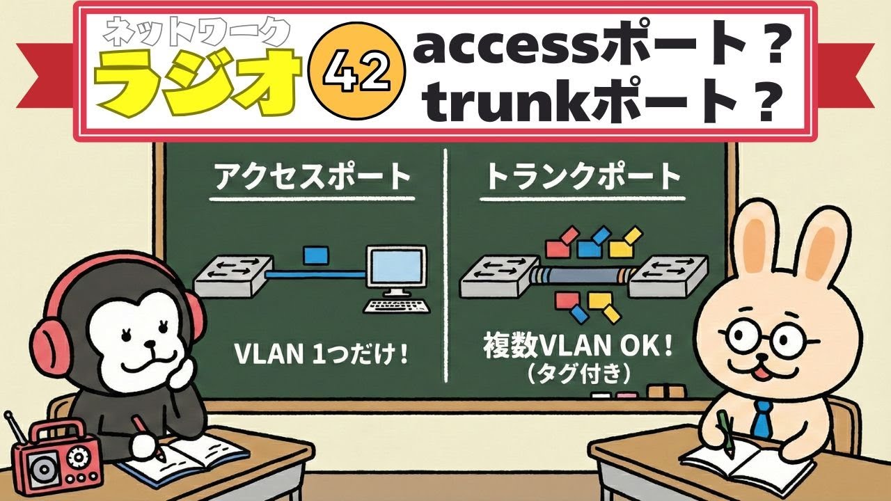 ネトラジ#42 このポートaccessポート？trunkポート？